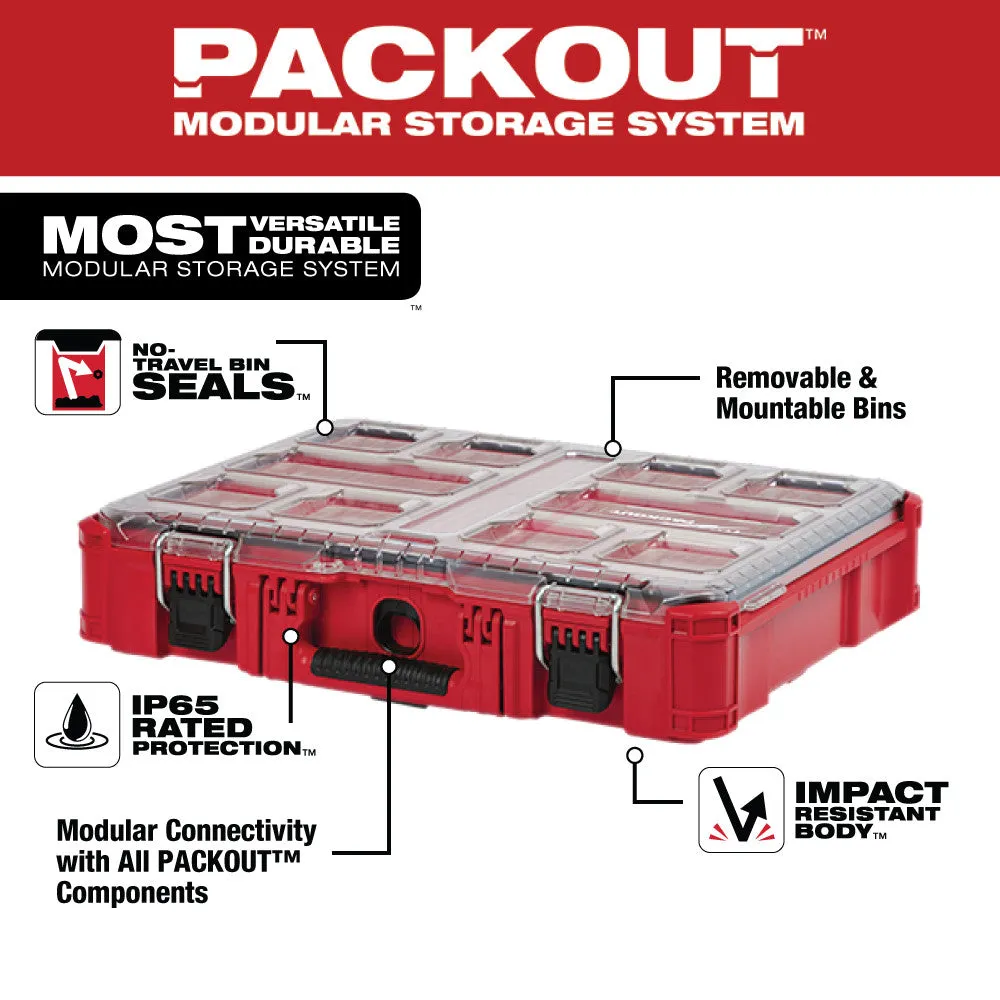 Milwaukee 48-22-84KIT2 PACKOUT 3 Piece Tool Box Bundle w/ Organizer