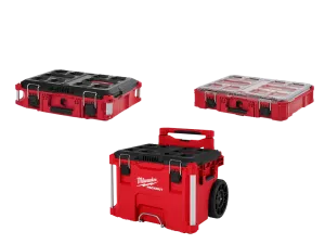 Milwaukee 48-22-84KIT2 PACKOUT 3 Piece Tool Box Bundle w/ Organizer