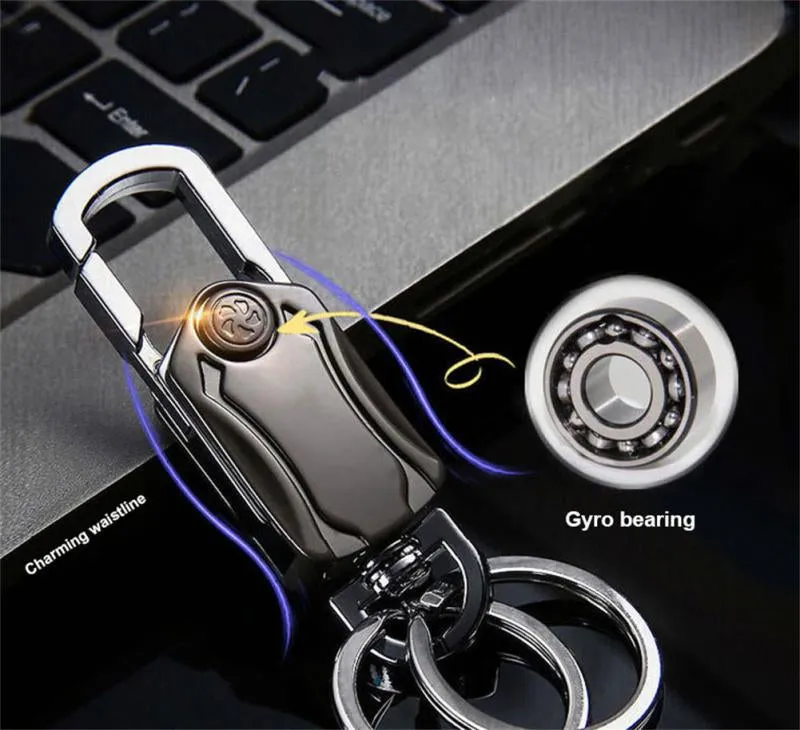 Multifunctional 360 Rotating Car Keychain