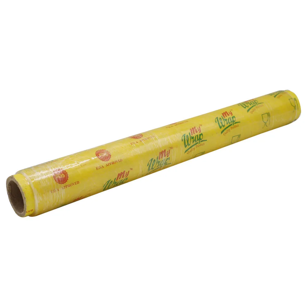 My Wrap Cling Film Plastic Food Wrap Thin Roll With Slide Blade Cutter 17Inch