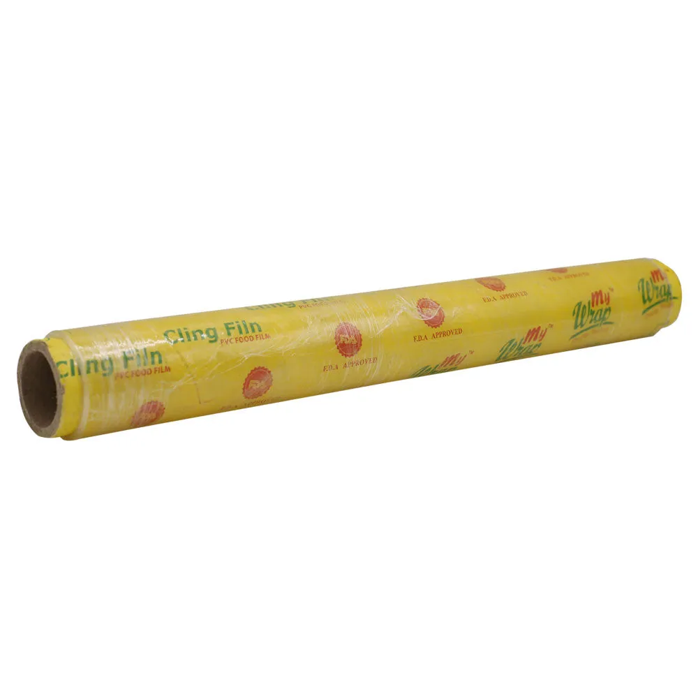 My Wrap Cling Film Plastic Food Wrap Thin Roll With Slide Blade Cutter 17Inch