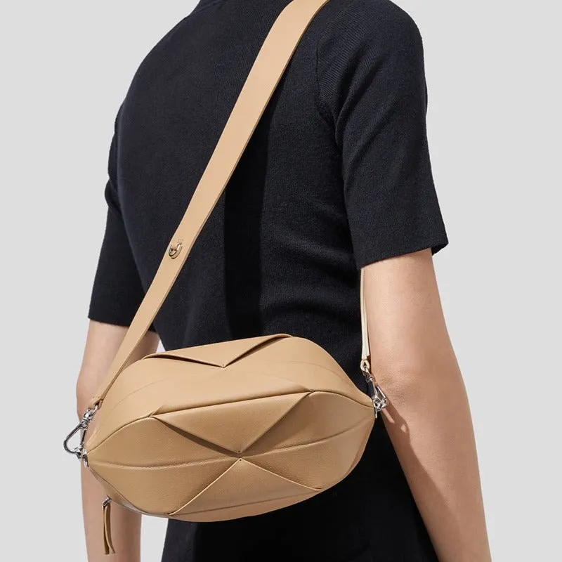 Noah Foldable Crossbody Bag - Camel