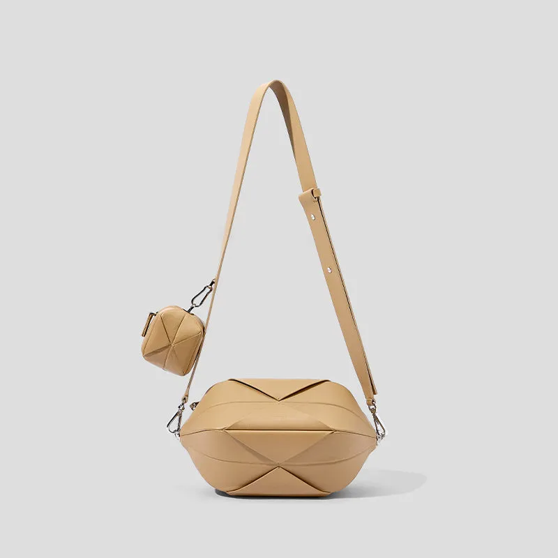 Noah Foldable Crossbody Bag - Camel