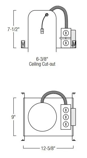 Nora NHMIC2-609 6" Marquise II IC Air-Tight New Construction Housing, Emergency