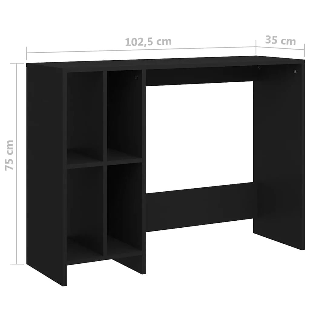 Notebook Desk Black 102.5x35x75 cm Chipboard