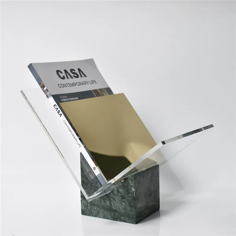 Omar Marble Magazine Holder