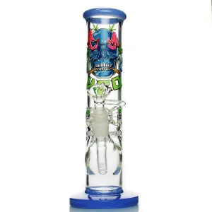 "Skull Honeycomb Water Pipe - 10in."