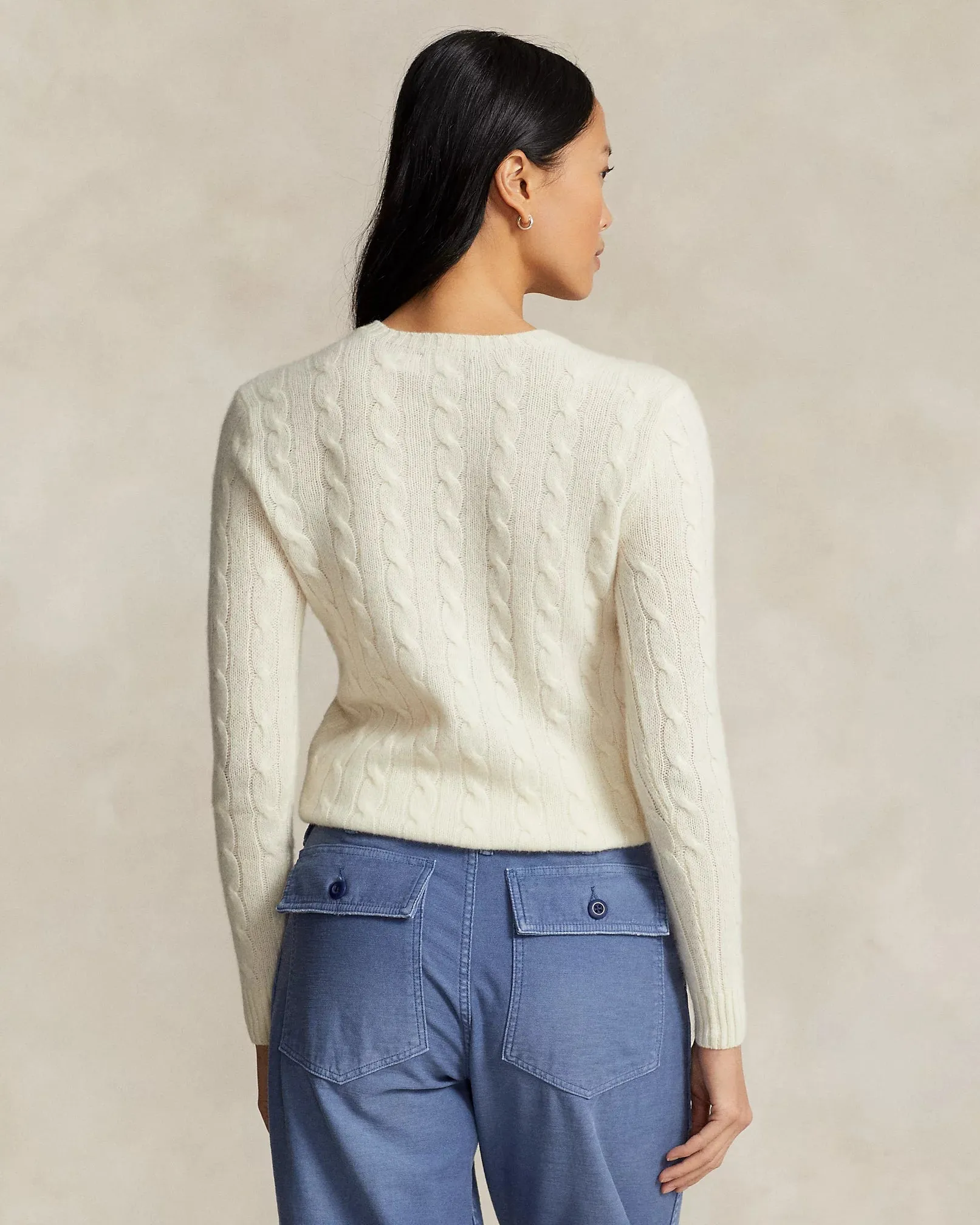 Ralph Lauren Cable-Knit Wool-Cashmere Jumper | Authentic Cream