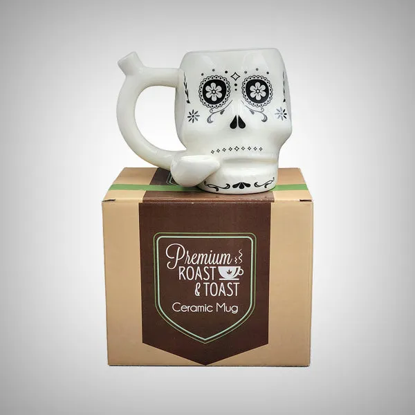 Skull Roast and Toast Smoking Mug