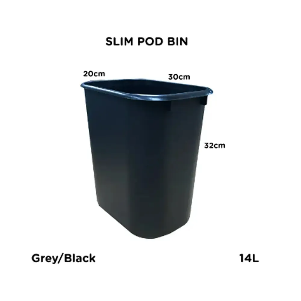 Slim Pod Dustbin | Sleek Waste Bin in Multiple Sizes and Colors | Space-Saving Trash Can | Modern Home & Office Waste Solution