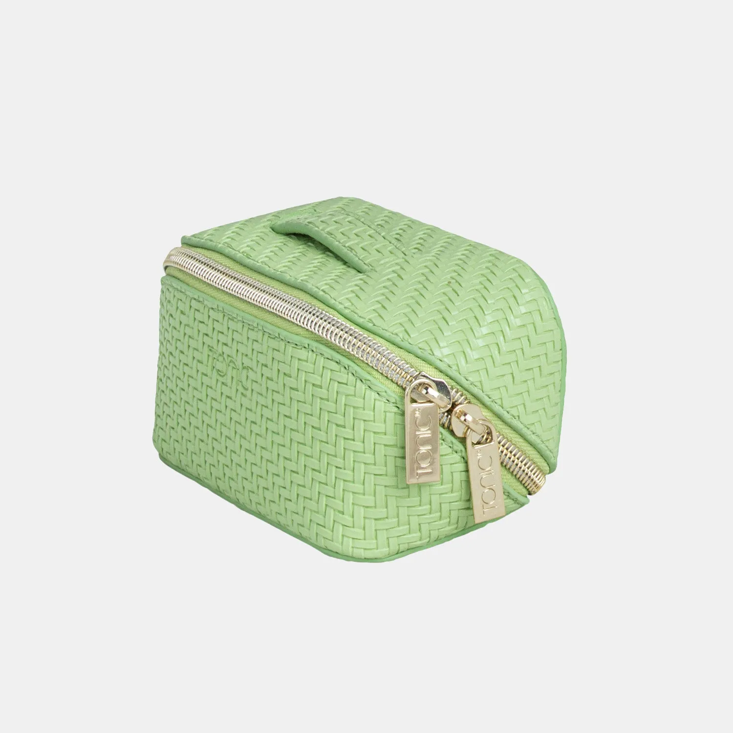 Small Beauty Bag - Herringbone Pistachio