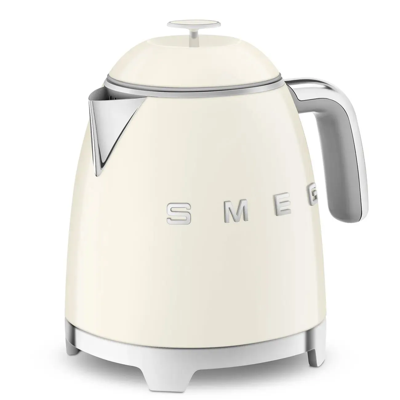 Smeg KLF05CRUK 0.8L Mini Kettle Cream, Retro 50's Style, Anti-Slip Base, Auto Shut Off, 1400W