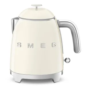 Smeg KLF05CRUK 0.8L Mini Kettle Cream, Retro 50's Style, Anti-Slip Base, Auto Shut Off, 1400W