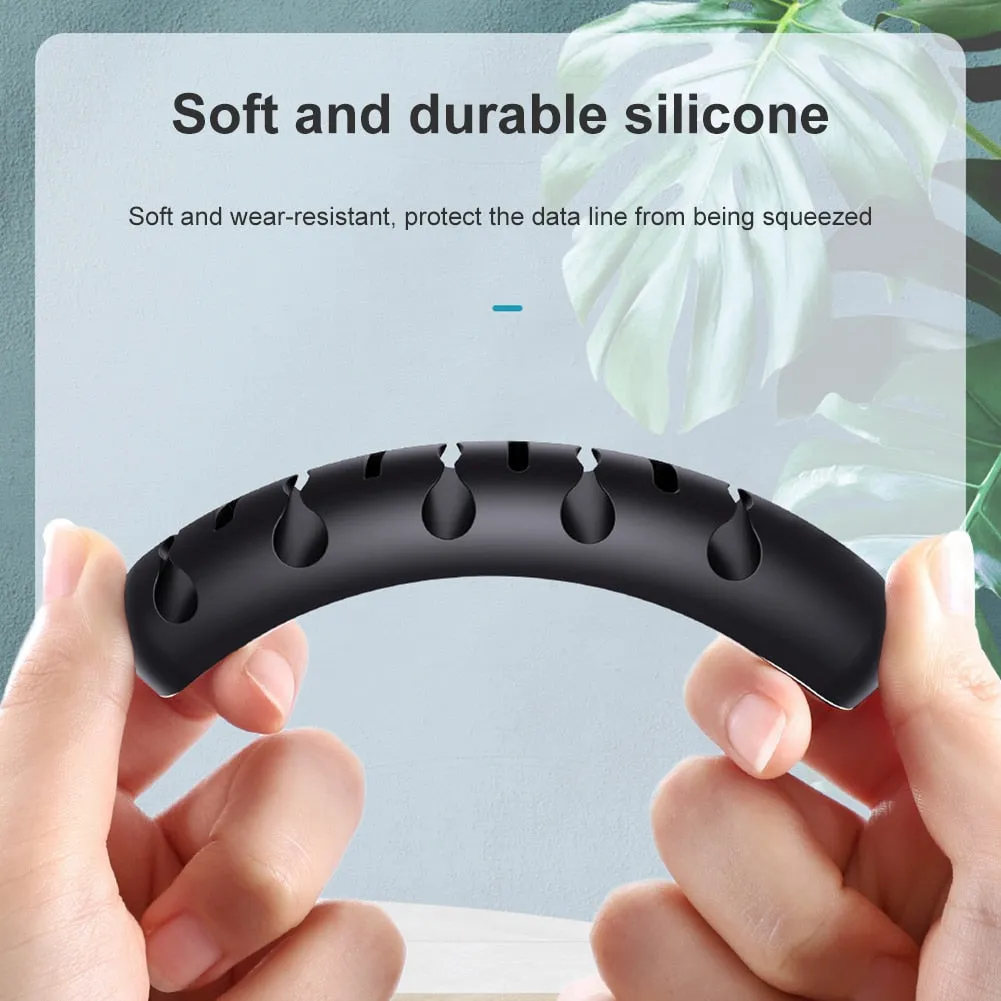 Soft Silicone Magnetic Cable Holder (Cable Management of USB, Power, etc)