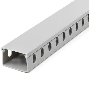 Startech.Com Open Slot Cable Management Raceway With Cover, 1-1/2"(38Mm)W X 1"(25Mm)H, 6.5Ft(2M) Length, 1/4"(8Mm) Slots