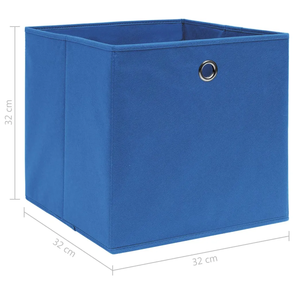 Storage Boxes 4 pcs Blue 32x32x32 cm Fabric