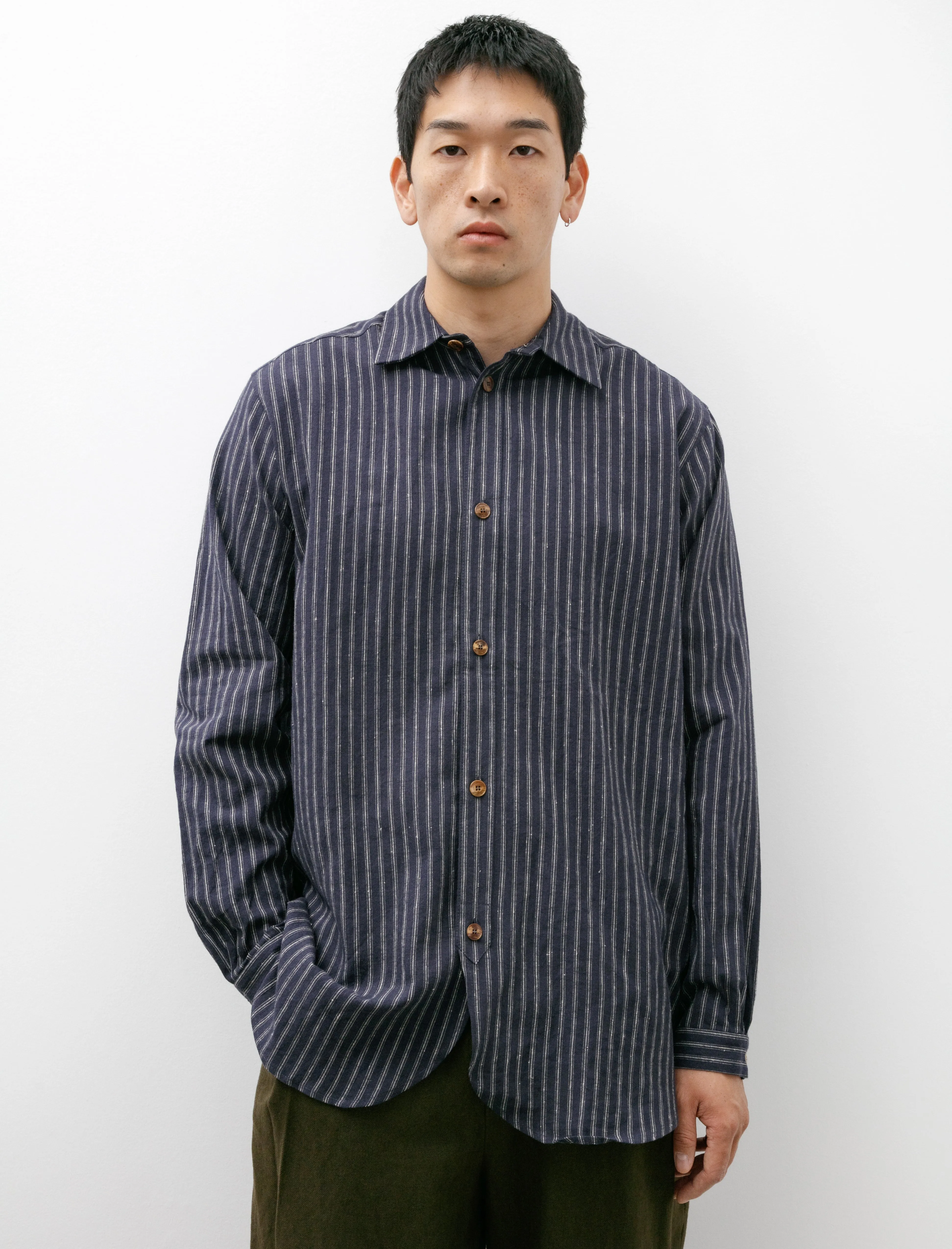 Striped Cotton Linen Shirt