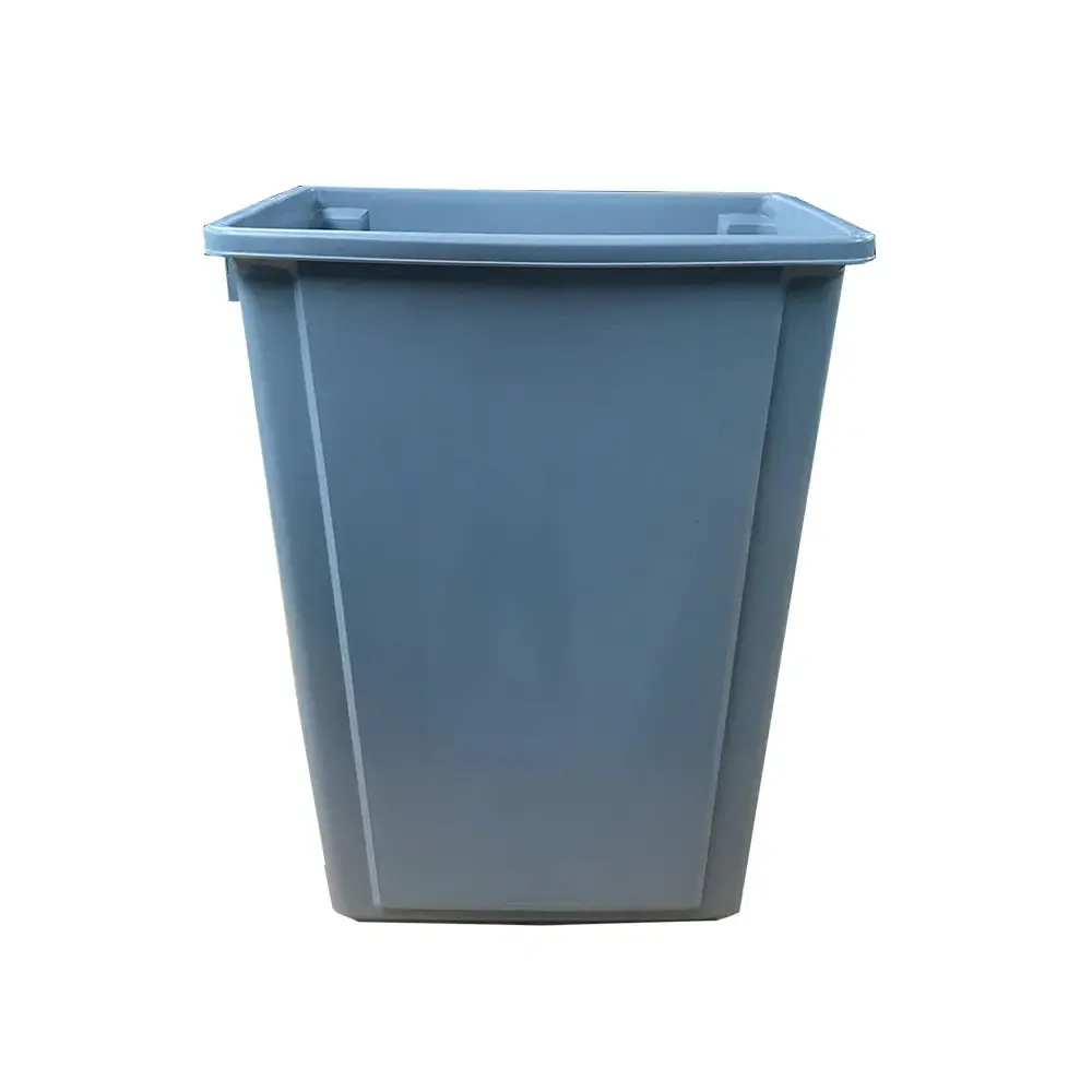 TERRA Non-Lid Dustbin | 60L Grey Trash Can with Handle | Durable Waste Bin for Indoor/Outdoor Use | Easy to Carry