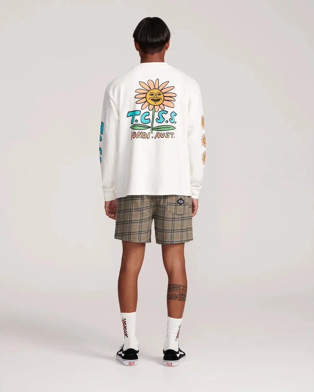 The Critical Slide Society Grande Long Sleeve Tee in Vintage White