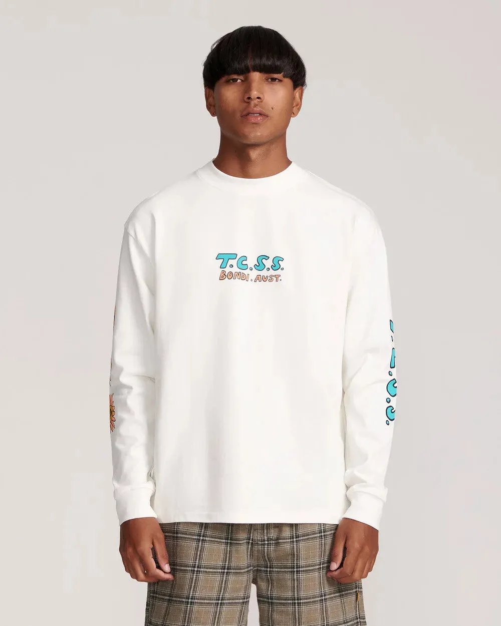 The Critical Slide Society Grande Long Sleeve Tee in Vintage White