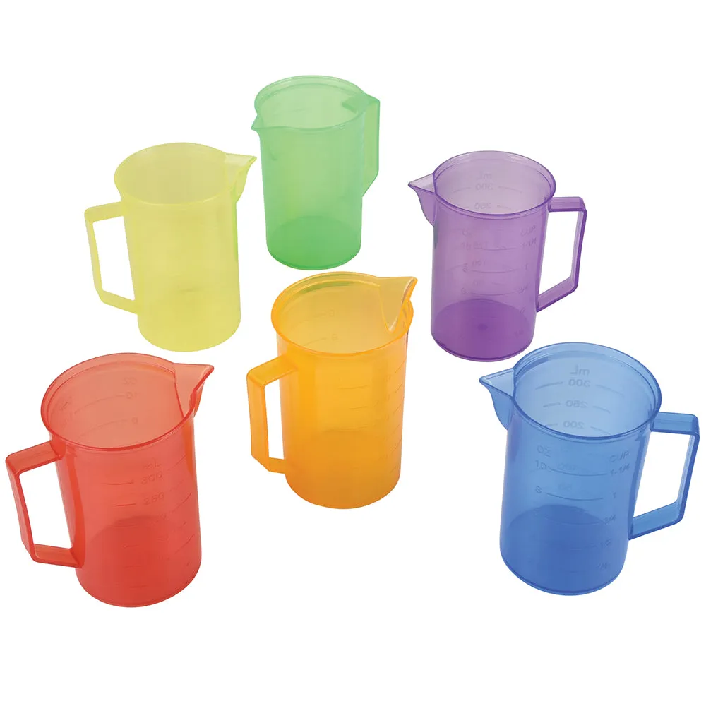 Translucent Rainbow Sensory Play Water Pitchers