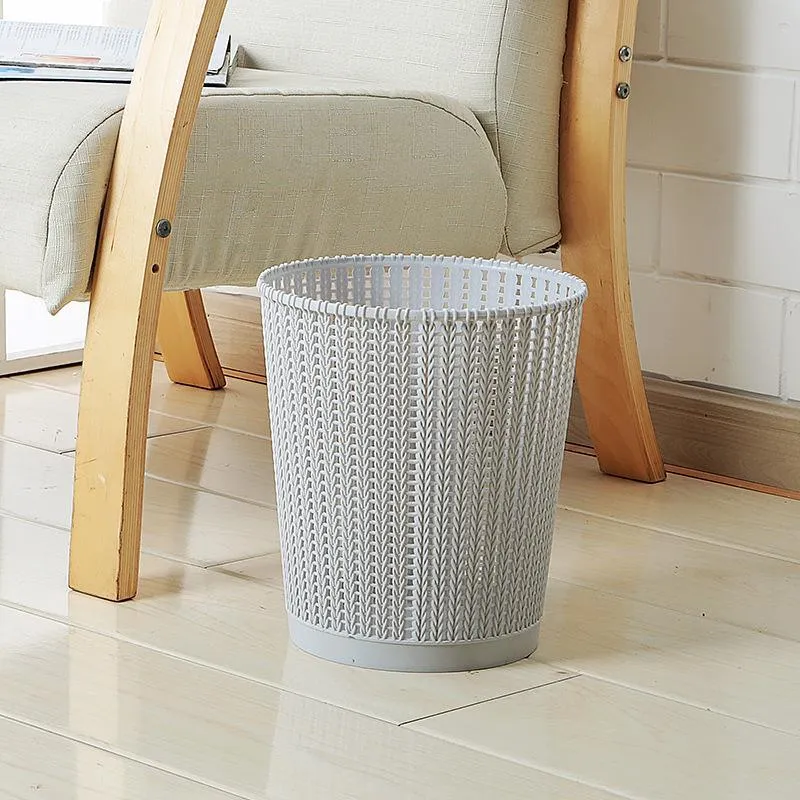 Weaving Rattan Dustbin | Designer Waste Bin | 8L | Multiple Colours | Trash Bin | Kitchen Bin