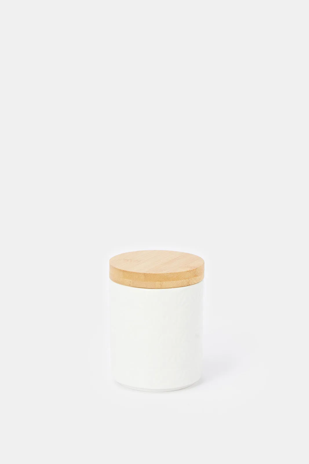 White Geometric Canister Set (6 Piece)