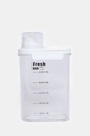 White Solid Storage Box With Lid (3Ltr)