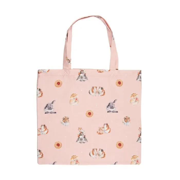 Wrendale Piggy in the Middle Rabbit & Guinea Pig Foldable Shopper Bag